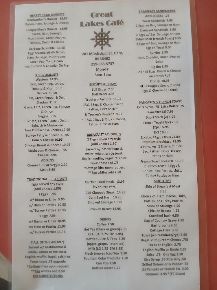 Great Lakes Cafe Menu image 2