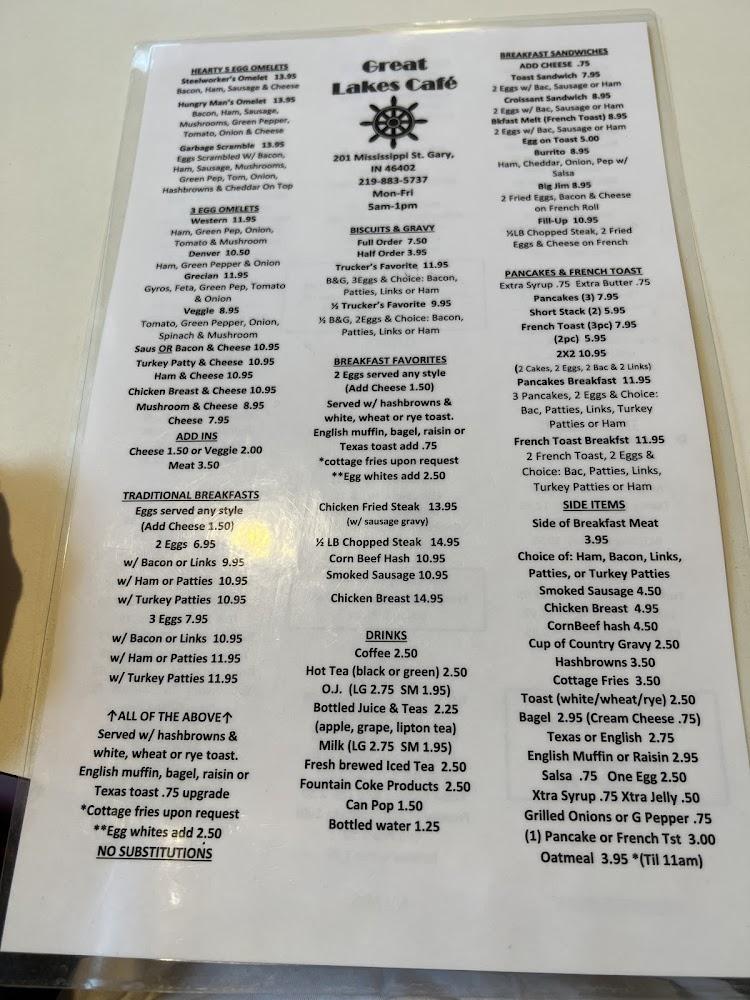 Great Lakes Cafe Menu image 3